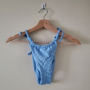 High Leg Blue Bikini Bottom